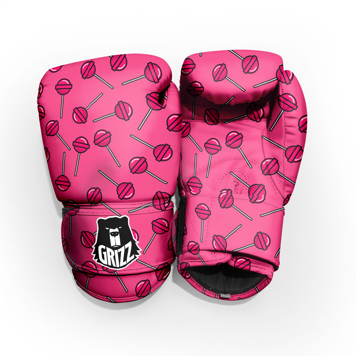 Lollipop Candy Pink Print Pattern Pro Boxing Glove