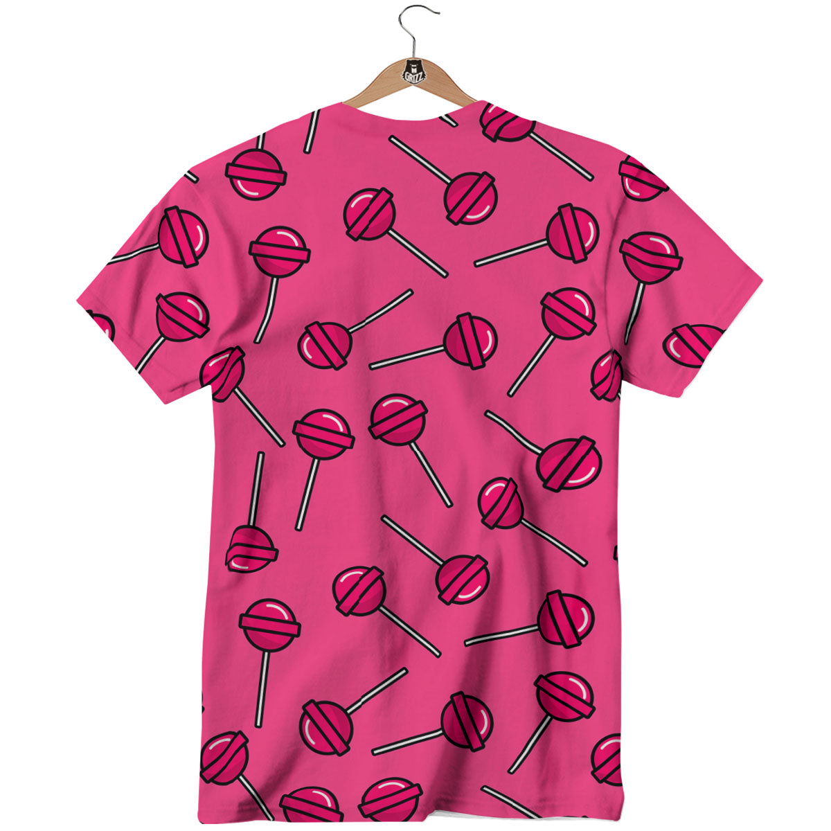 Lollipop Candy Pink Print Pattern T-Shirt-grizzshop