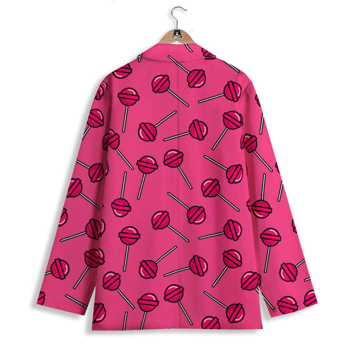 Lollipop Candy Pink Print Pattern Women's Blazer-grizzshop