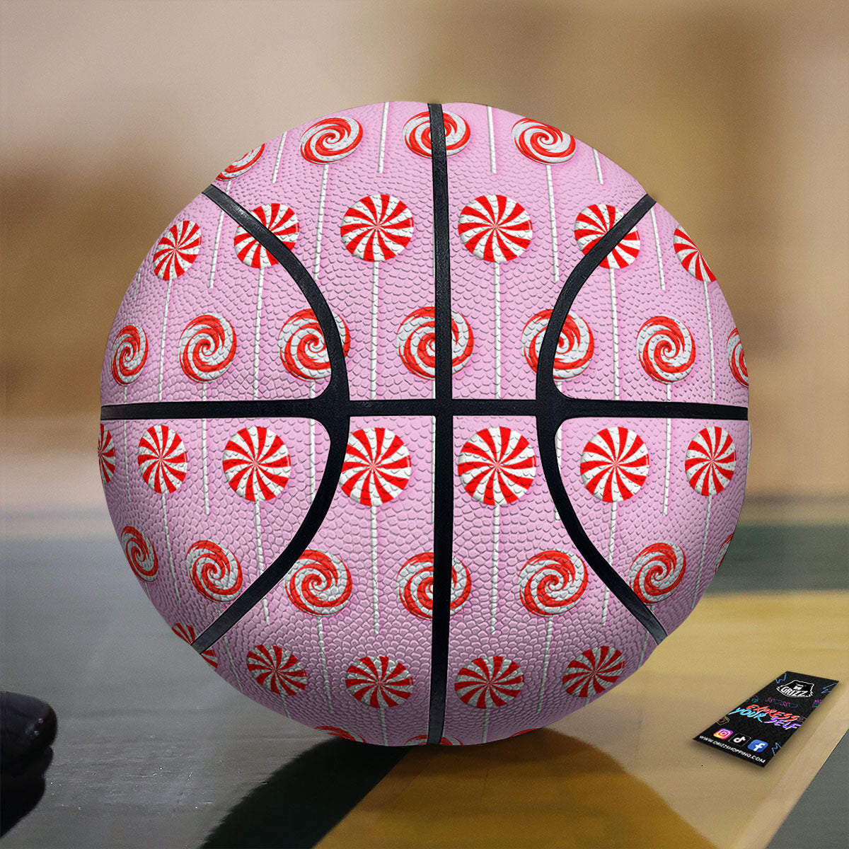 Lollipop Candy Red Print Pattern Basketball-grizzshop