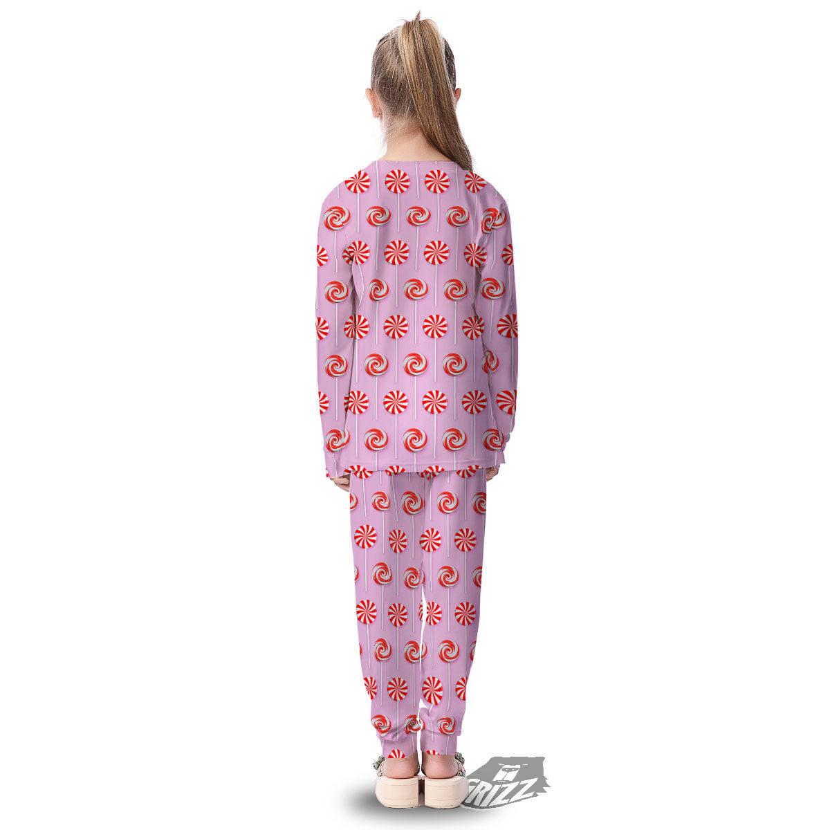 Lollipop Candy Red Print Pattern Kid's Pajamas-grizzshop