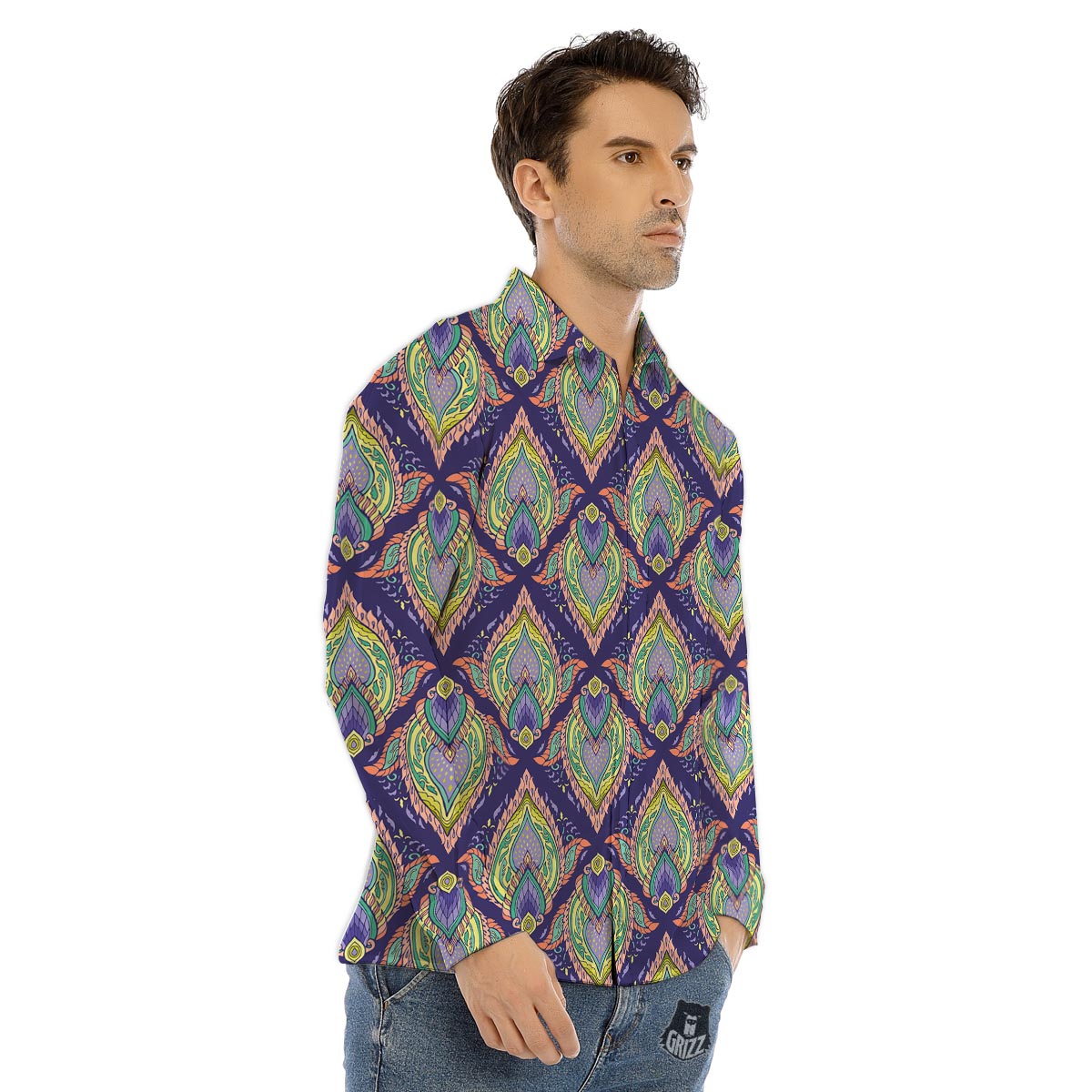 Lollipop Candy Red Print Pattern Men's Dress Shirts-grizzshop
