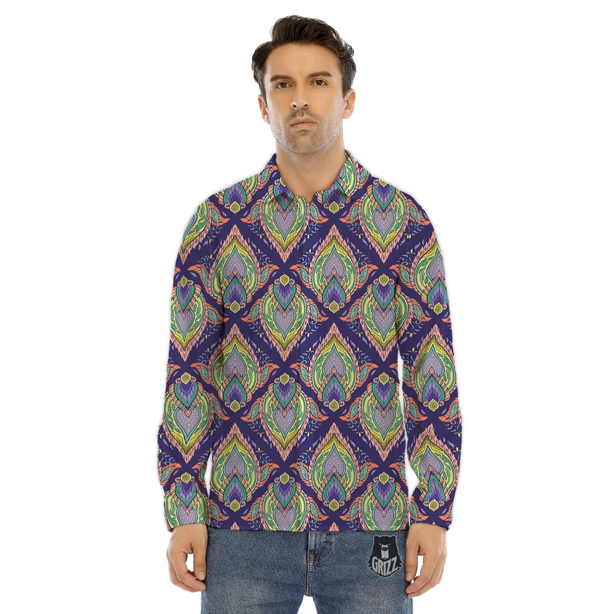 Lollipop Candy Red Print Pattern Men's Dress Shirts-grizzshop