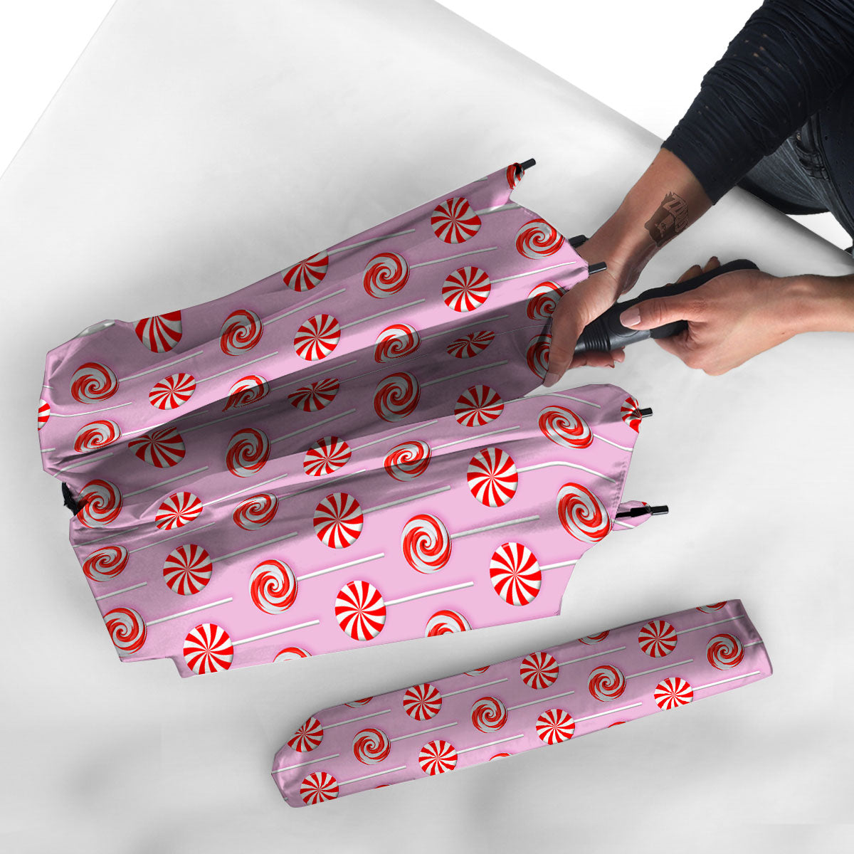 Lollipop Candy Red Print Pattern Umbrella-grizzshop