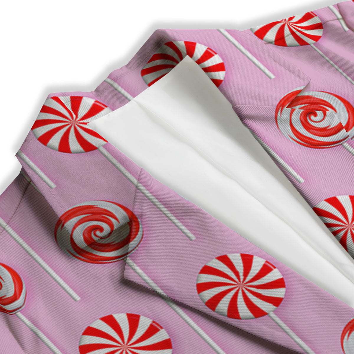 Lollipop Candy Red Print Pattern Women's Blazer-grizzshop