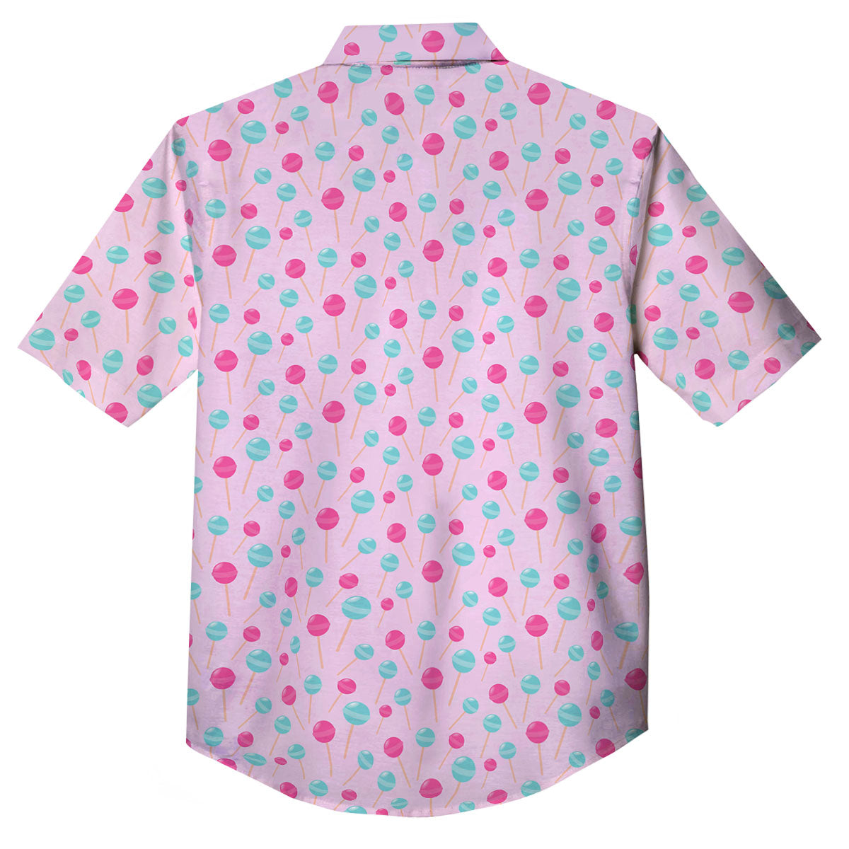 Lollipop Cartoon Print Pattern Button Up Shirt-grizzshop