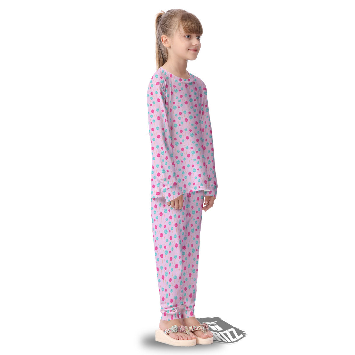 Lollipop Cartoon Print Pattern Kid's Pajamas-grizzshop