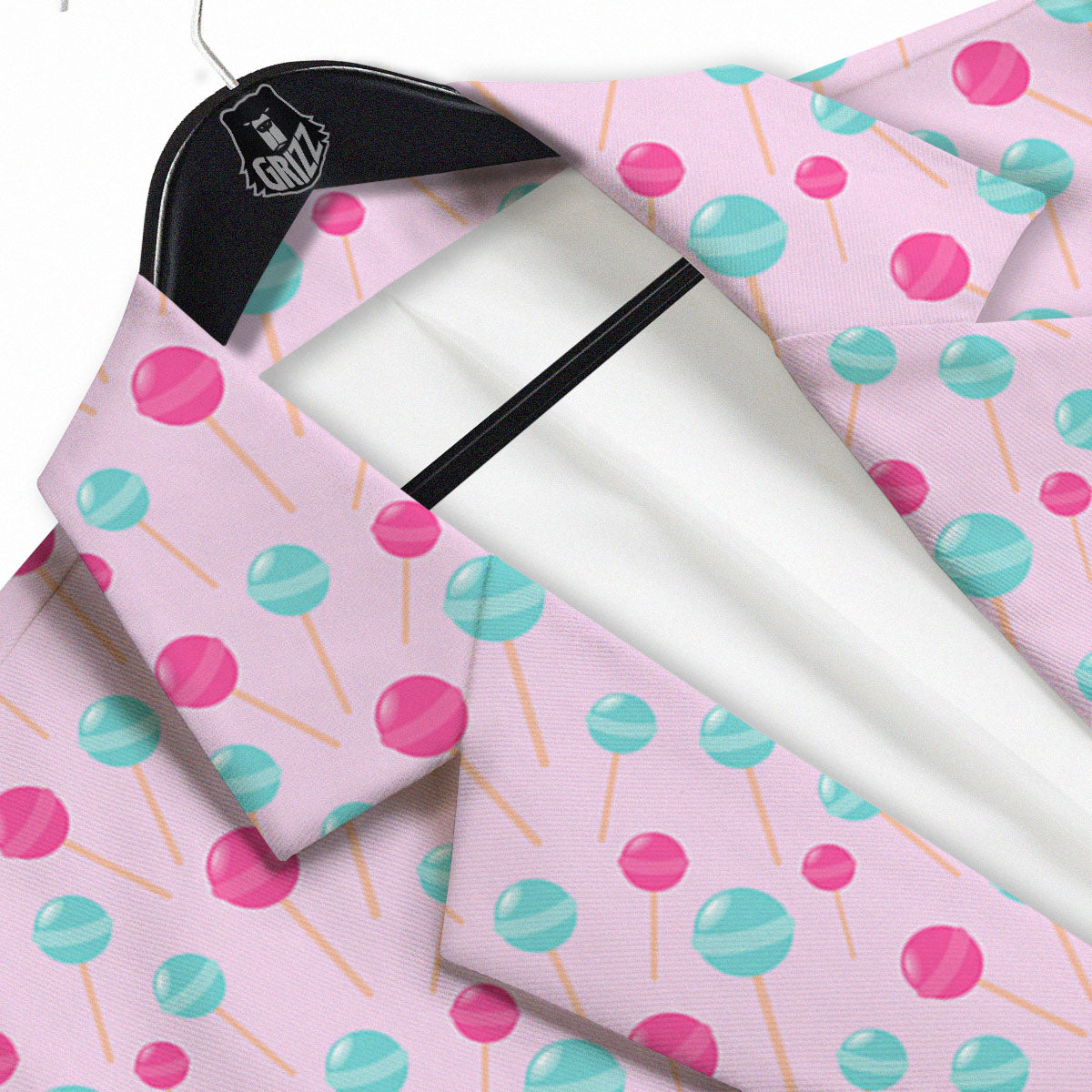 Lollipop Cartoon Print Pattern Men's Sport Coat-grizzshop