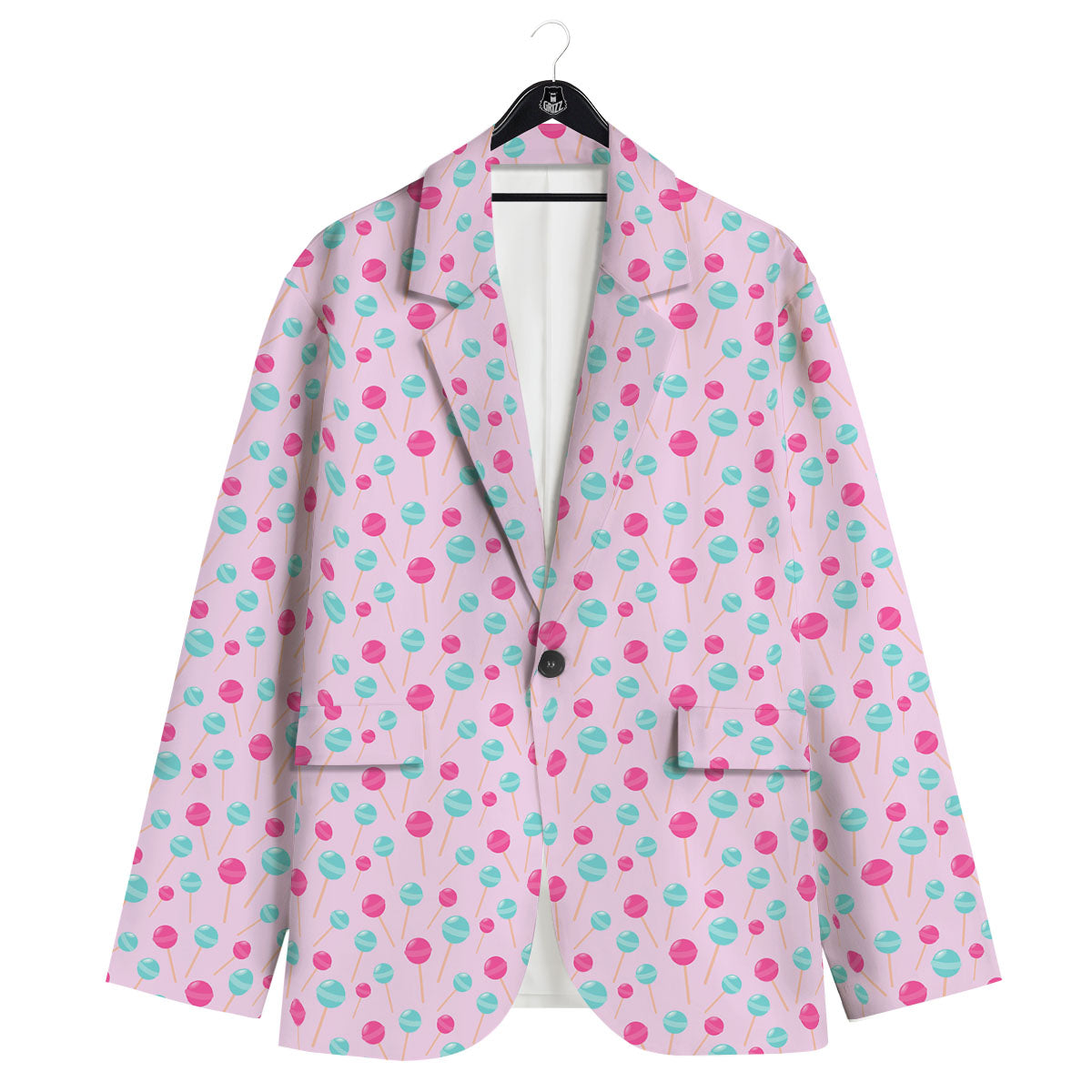 Lollipop Cartoon Print Pattern Men's Sport Coat-grizzshop