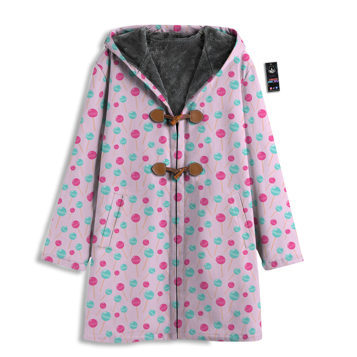 Lollipop Cartoon Print Pattern Men's Windbreaker Jacket-grizzshop