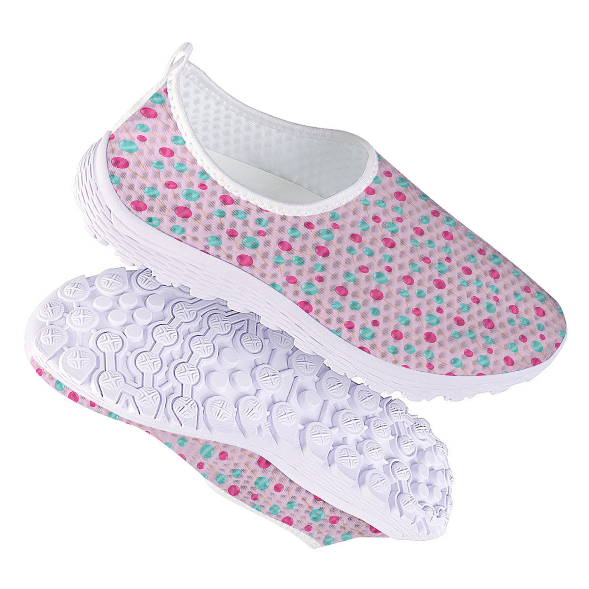 Lollipop Cartoon Print Pattern Nurse Shoes-grizzshop