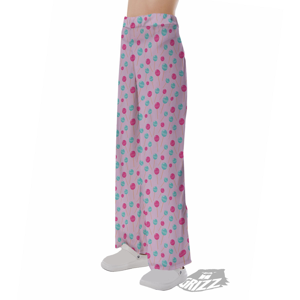 Lollipop Cartoon Print Pattern Pajama Pants-grizzshop