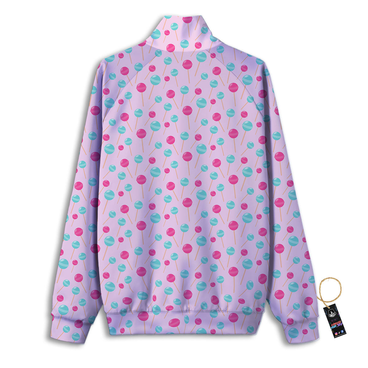 Lollipop Cartoon Print Pattern Track Jacket-grizzshop