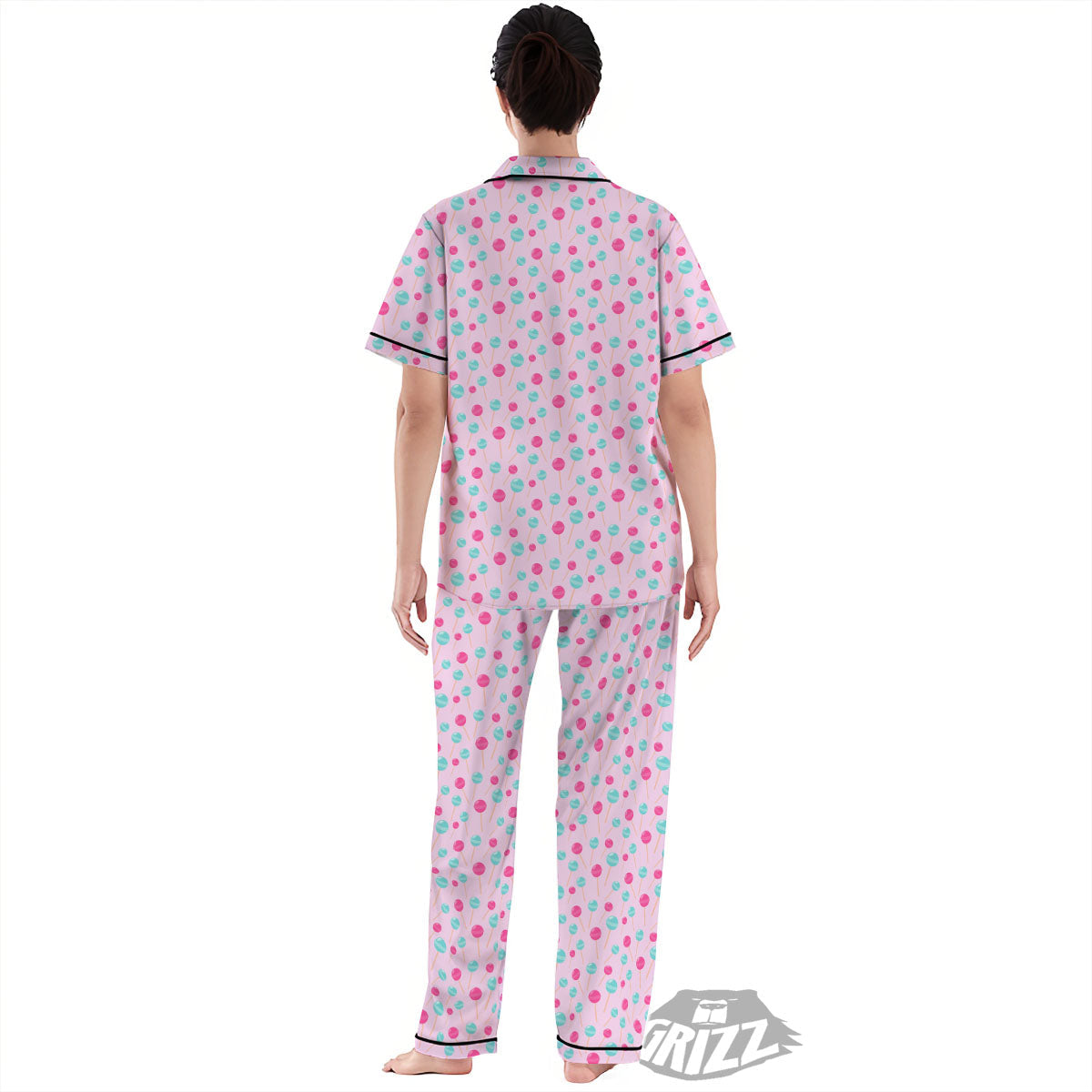Lollipop Cartoon Print Pattern Women's Pajamas Set-grizzshop