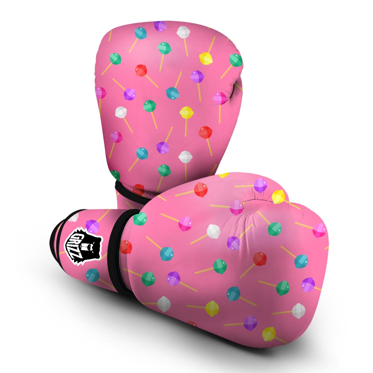 Lollipop Colorful Pattern Print Boxing Gloves-grizzshop