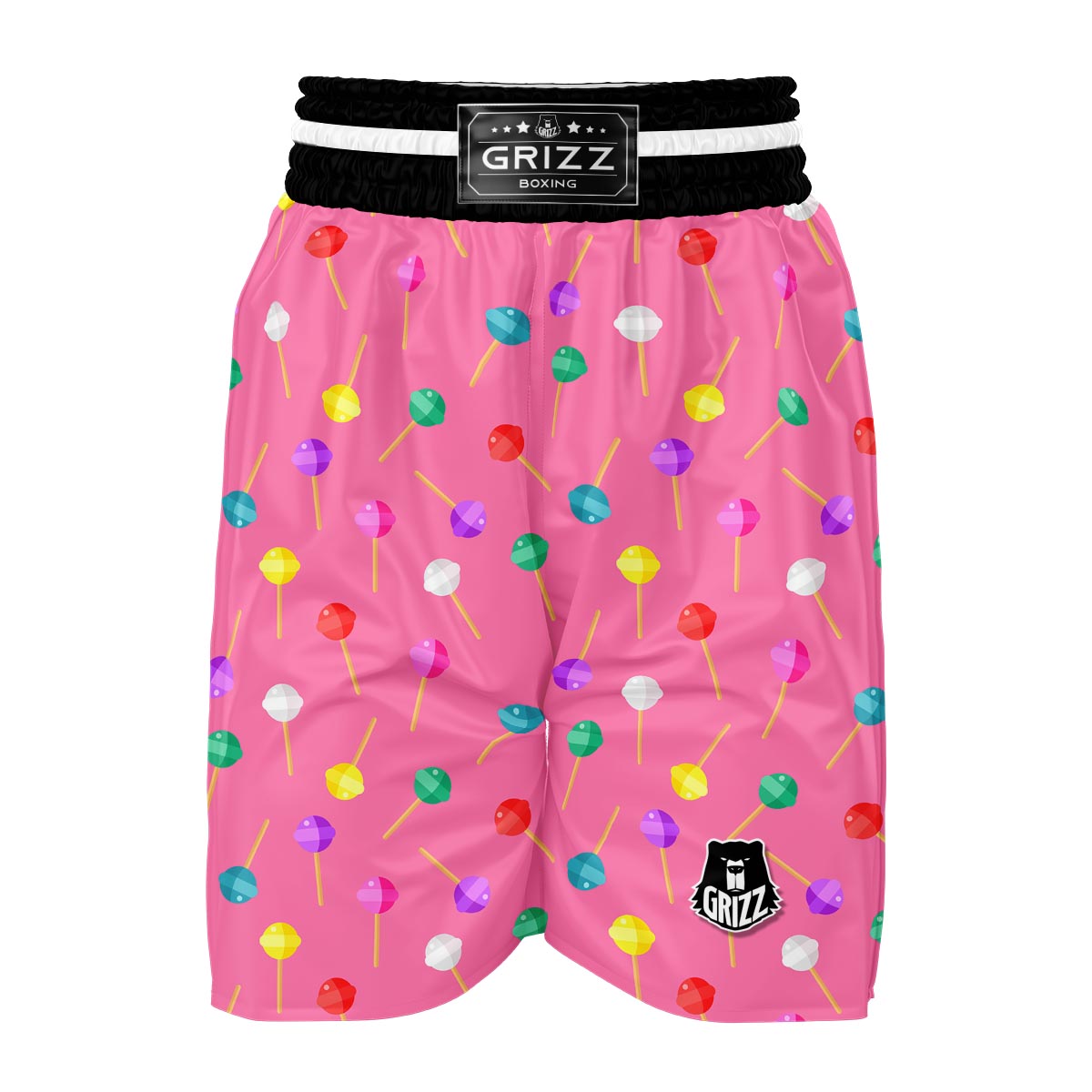 Lollipop Colorful Pattern Print Boxing Shorts-grizzshop