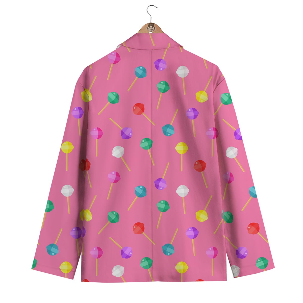 Lollipop Colorful Pattern Print Men's Blazer-grizzshop