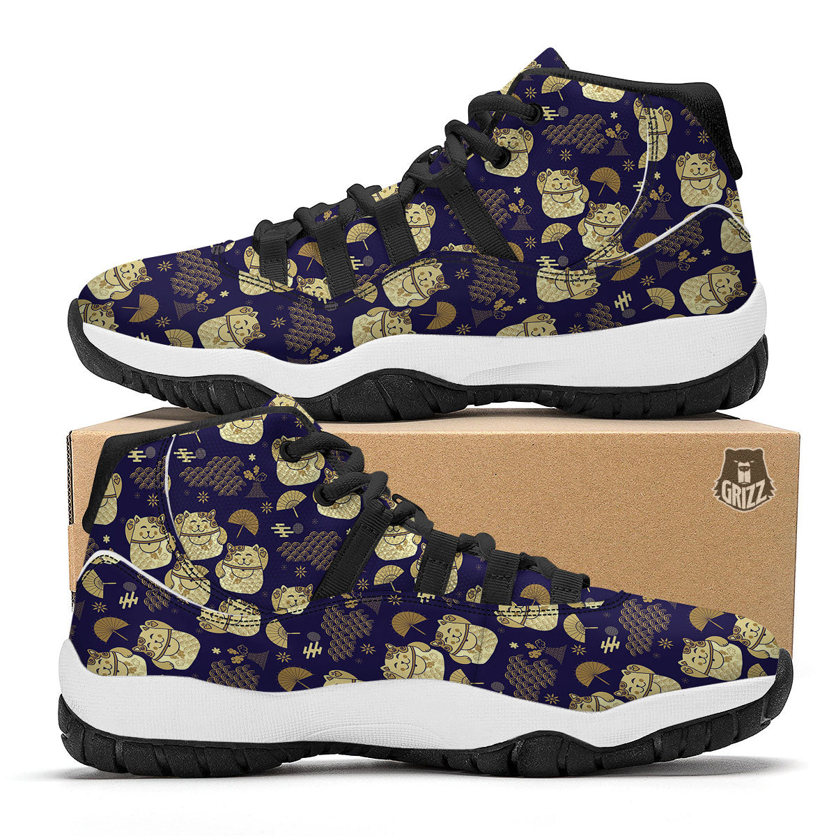 Lollipop Cute Print Pattern Black Bball Shoes-grizzshop