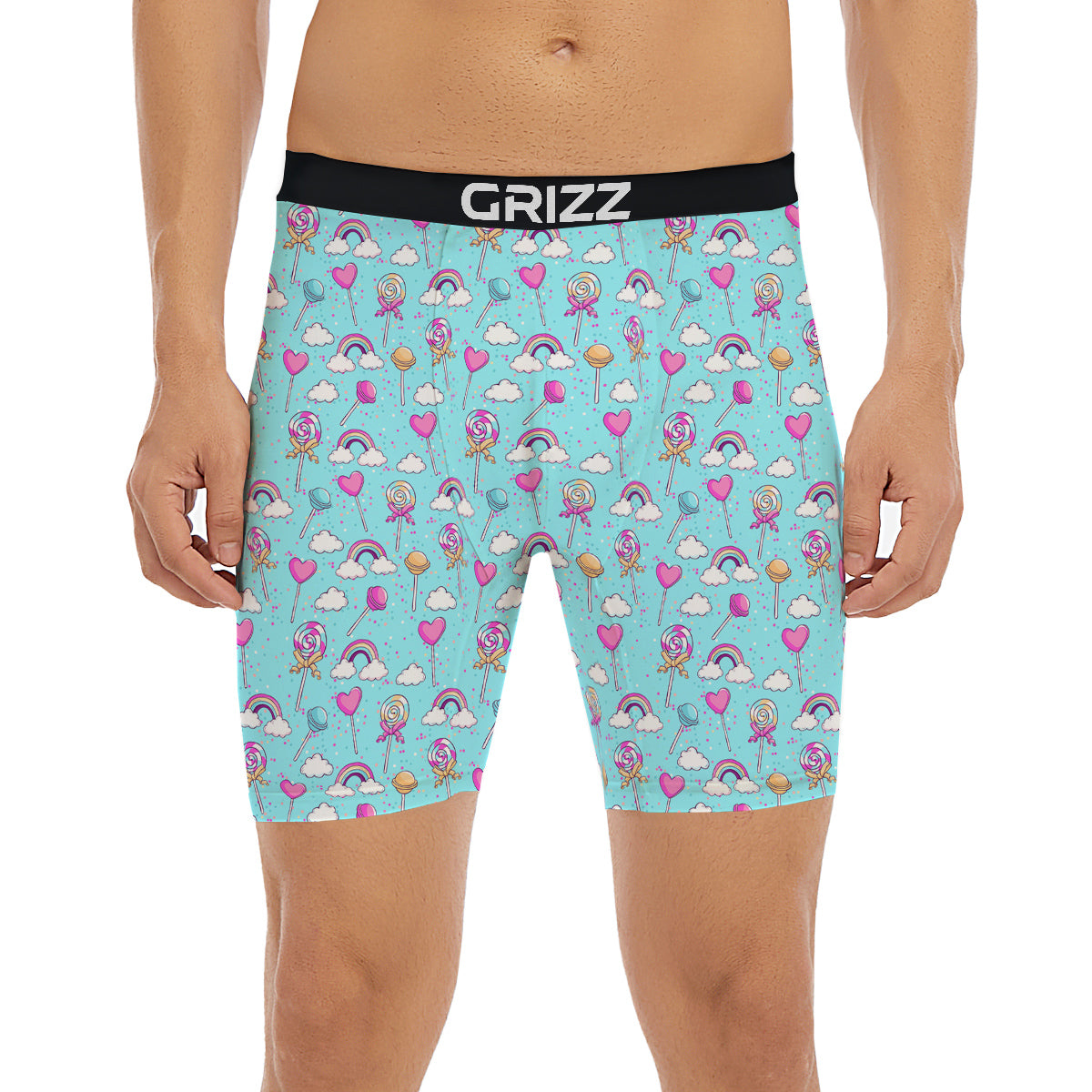 Lollipop Cute Print Pattern Boxer Briefs-grizzshop