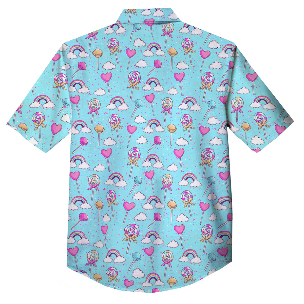 Lollipop Cute Print Pattern Button Up Shirt-grizzshop