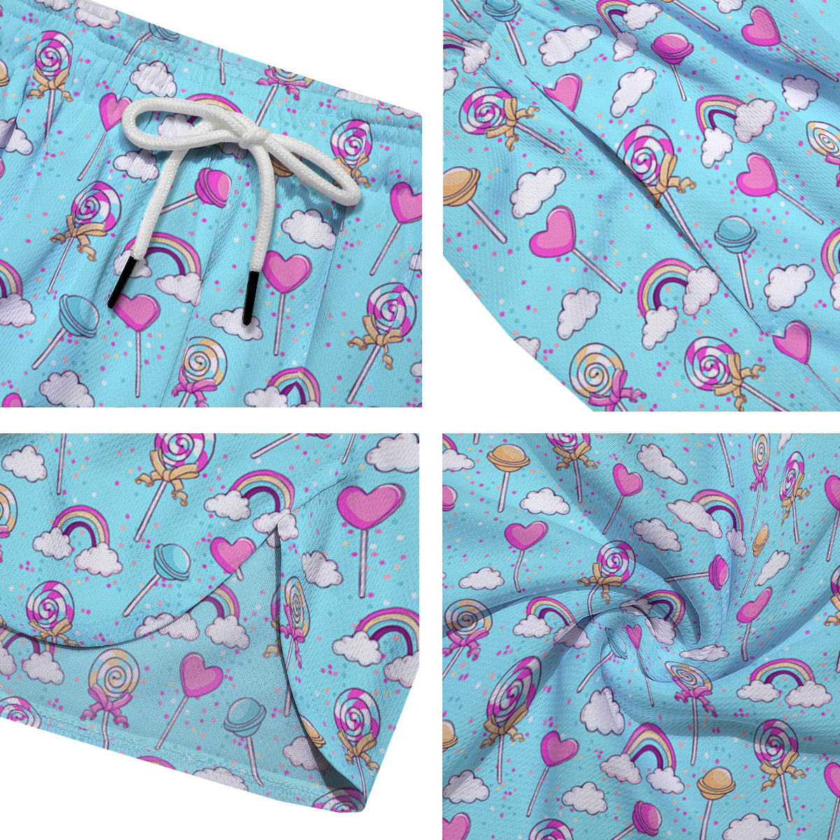 Lollipop Cute Print Pattern Men's Running Shorts-grizzshop