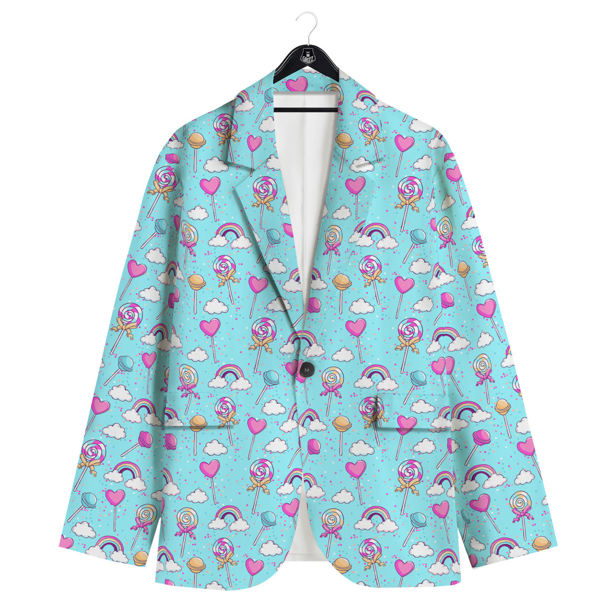 Lollipop Cute Print Pattern Men's Sport Coat-grizzshop