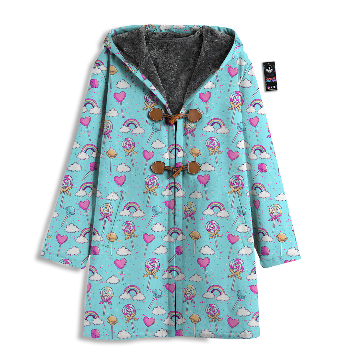 Lollipop Cute Print Pattern Men's Windbreaker Jacket-grizzshop