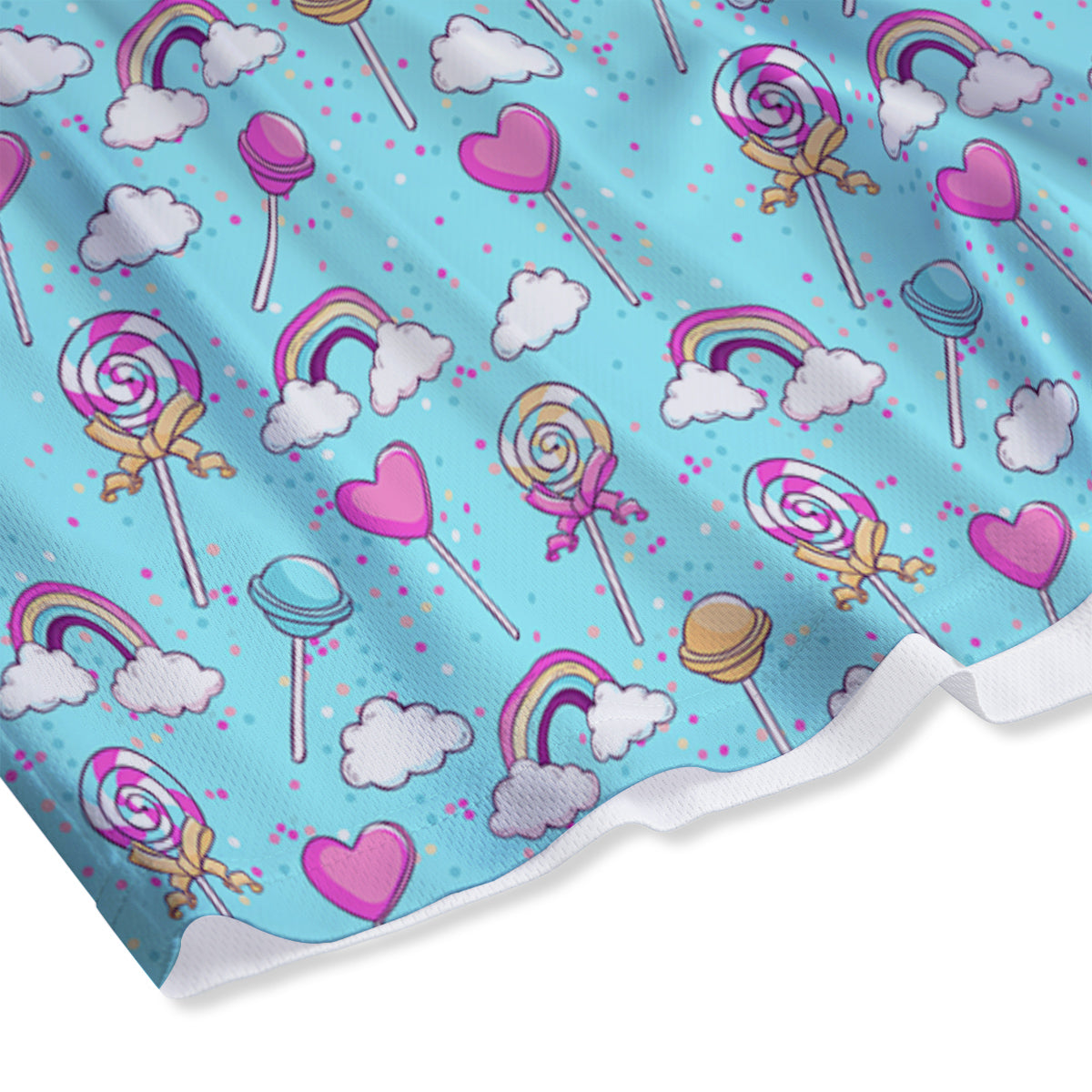 Lollipop Cute Print Pattern Mesh Shorts