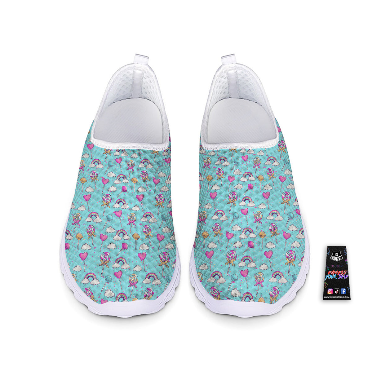 Lollipop Cute Print Pattern Nurse Shoes-grizzshop