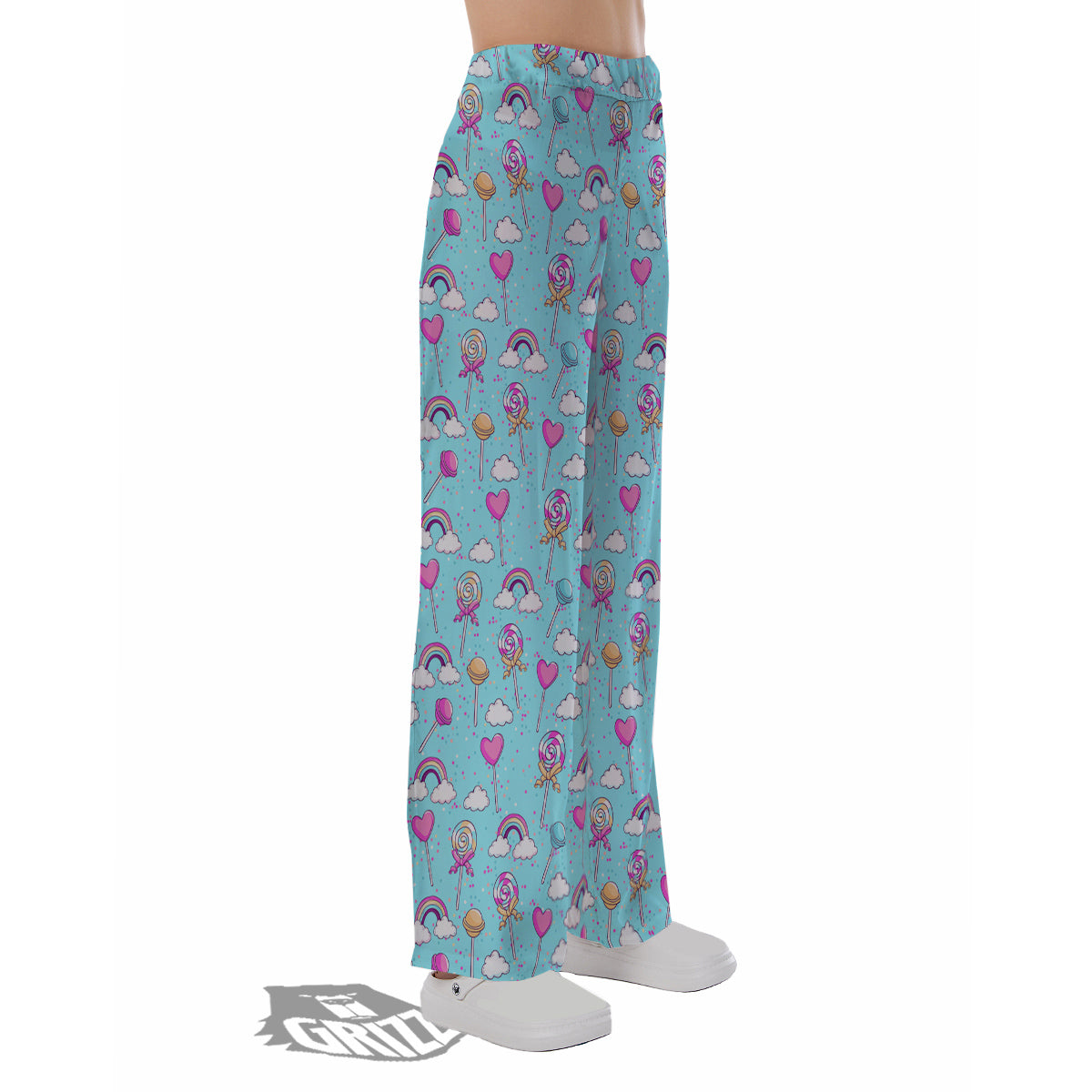 Lollipop Cute Print Pattern Pajama Pants-grizzshop