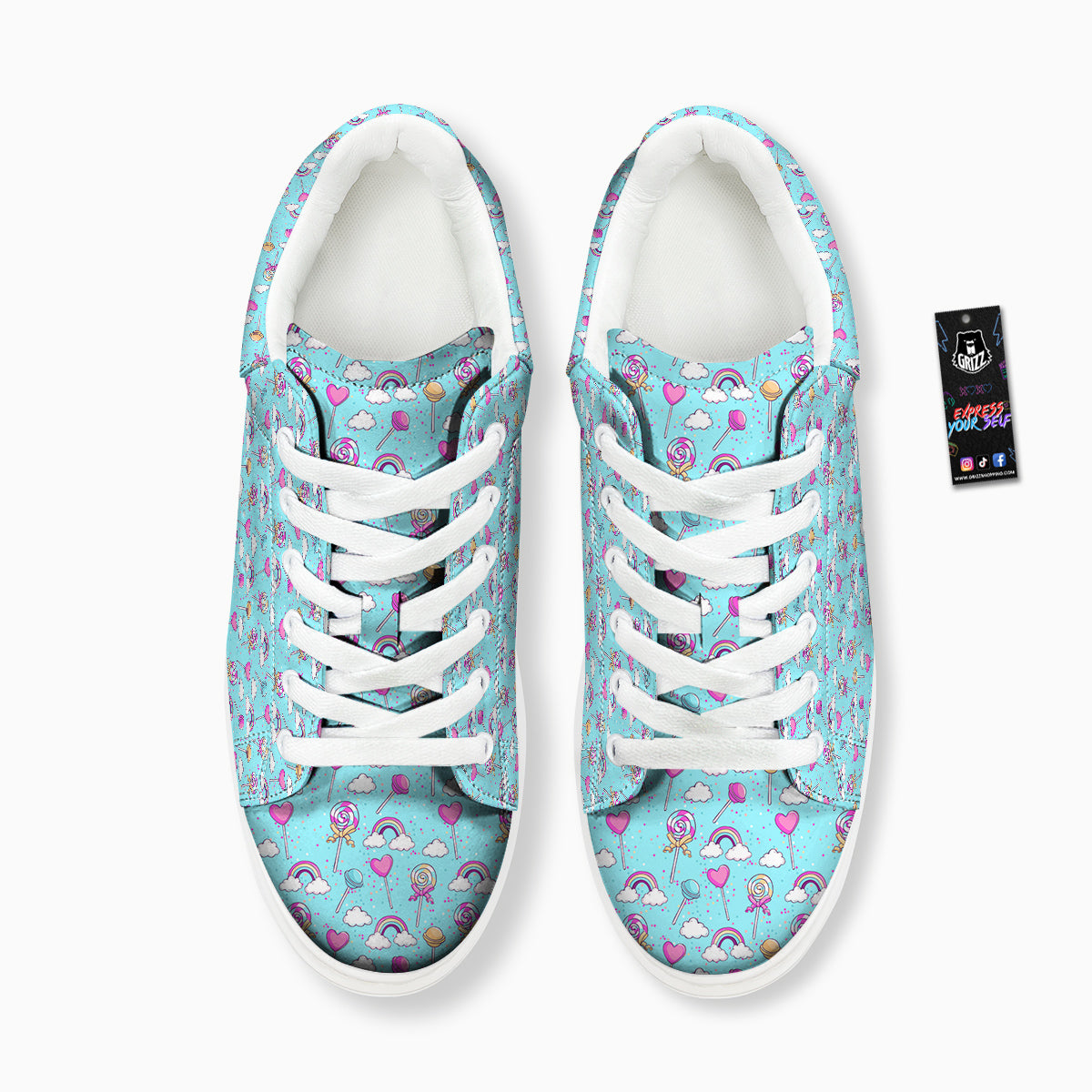 Lollipop Cute Print Pattern Platform Shoes-grizzshop