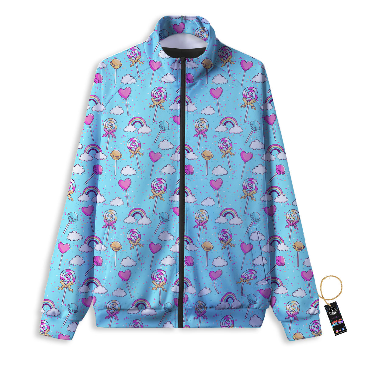 Lollipop Cute Print Pattern Track Jacket-grizzshop