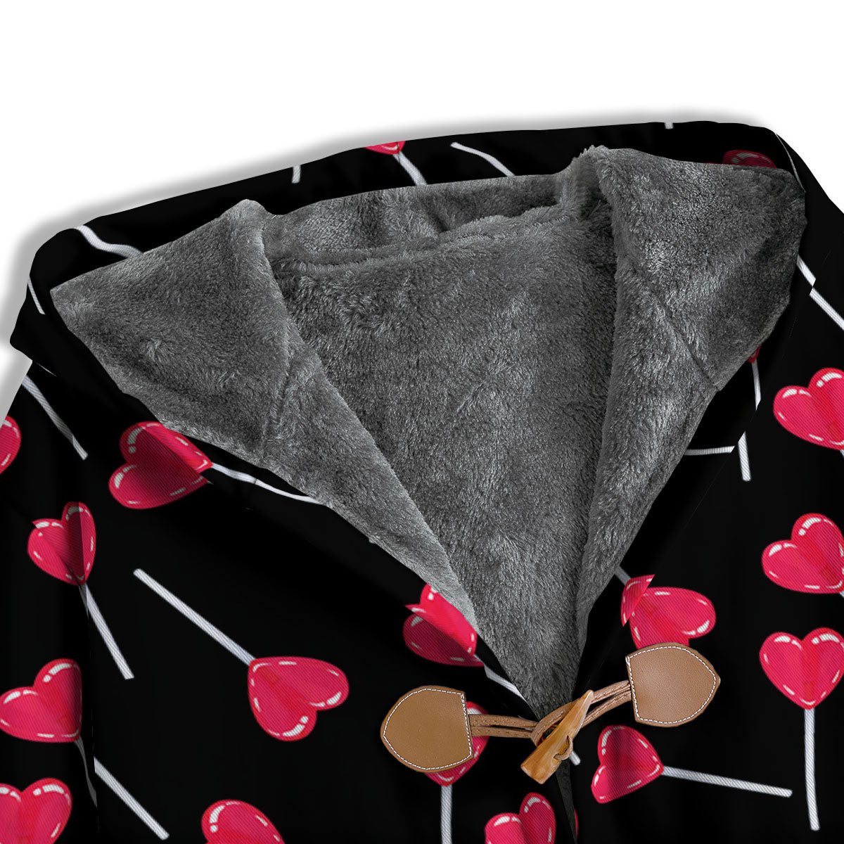 Lollipop Red Heart Print Pattern Men's Windbreaker Jacket-grizzshop
