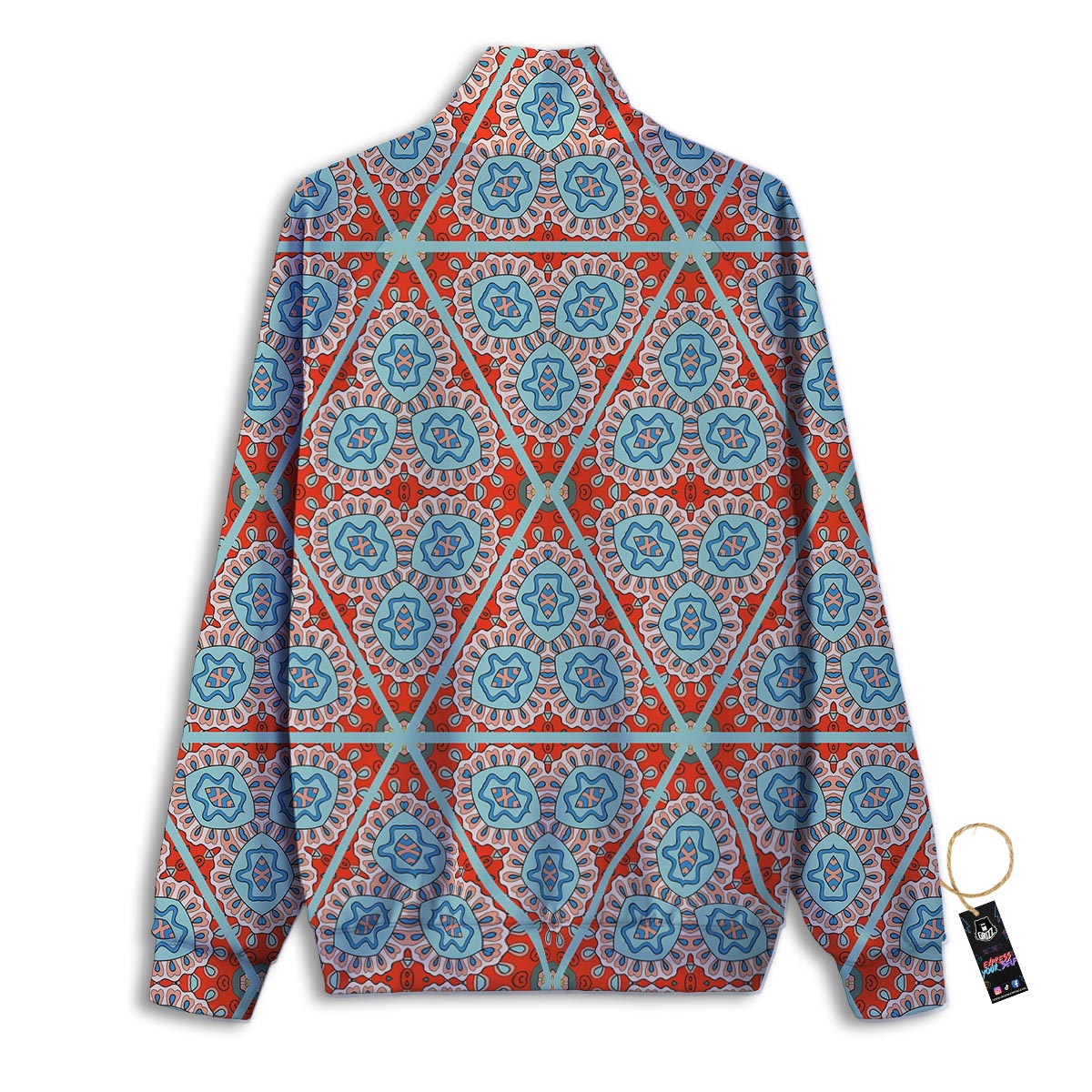 Lollipop Red Heart Print Pattern Track Jacket-grizzshop
