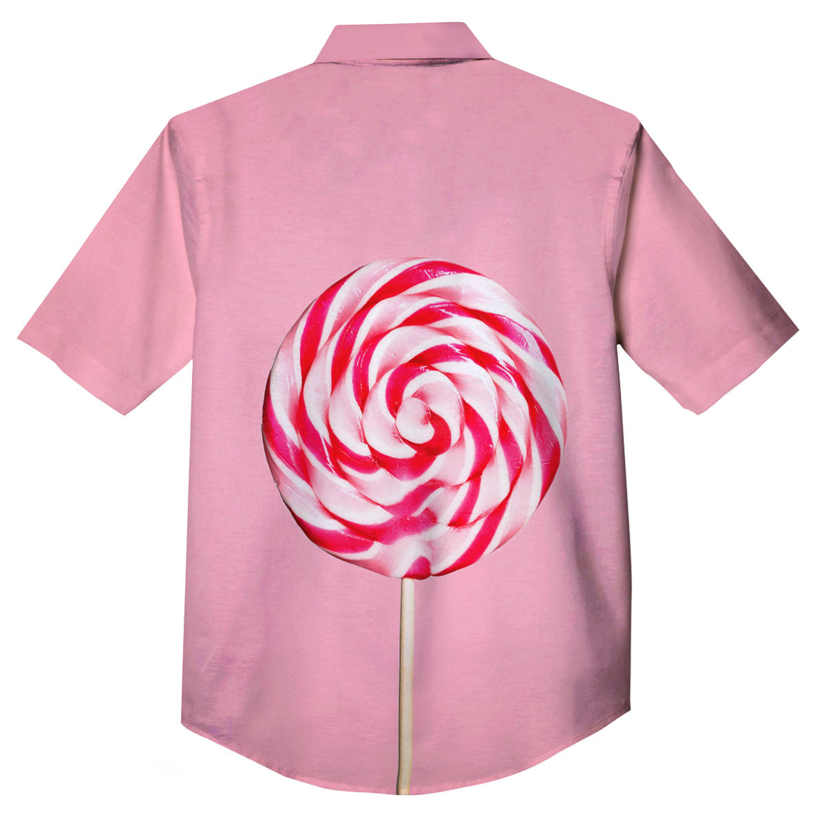 Lollipop Retro Print Button Up Shirt-grizzshop