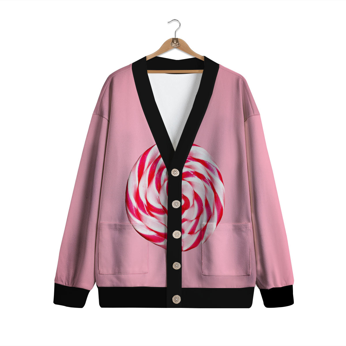 Lollipop Retro Print Cardigan-grizzshop