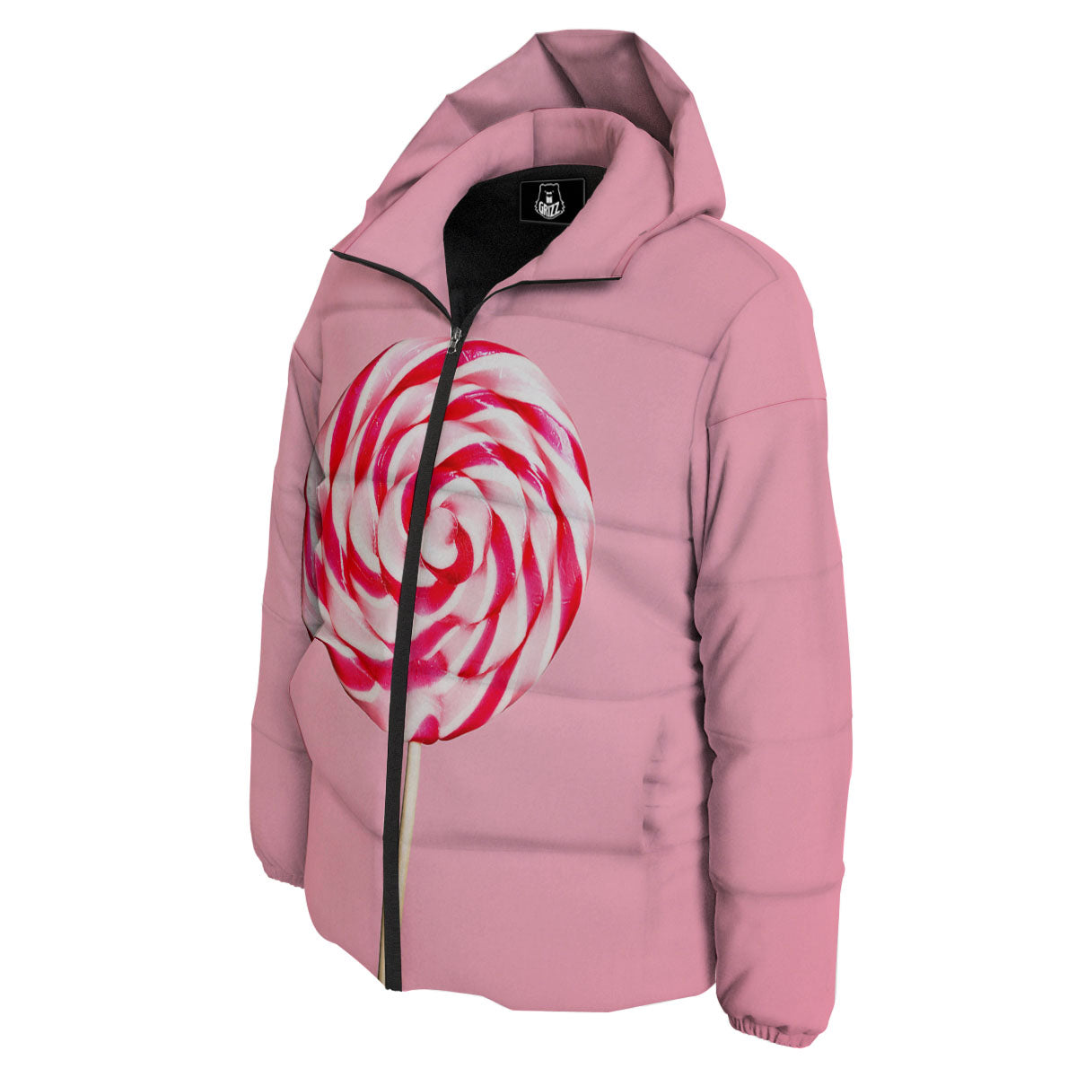 Lollipop Retro Print Down Jacket-grizzshop