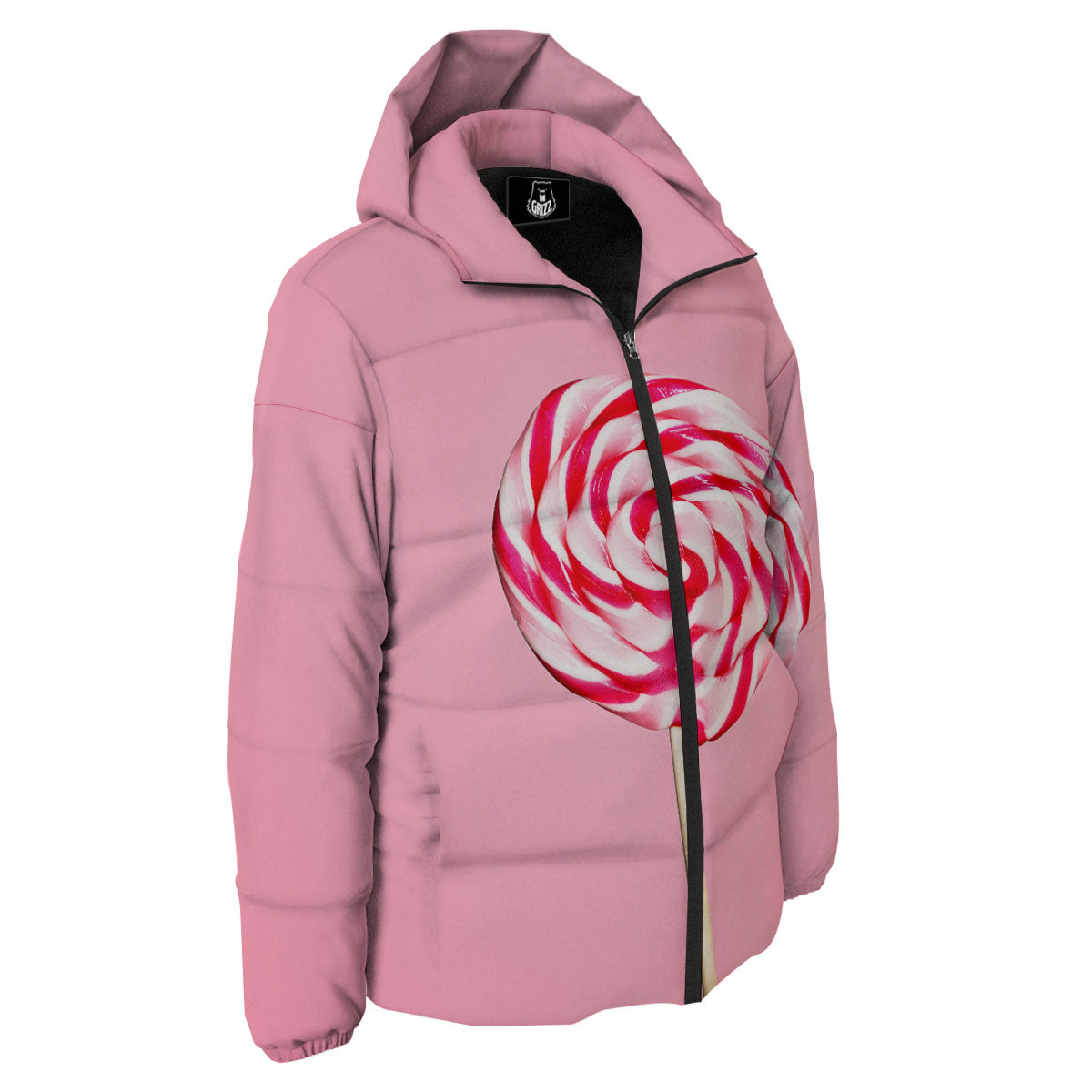 Lollipop Retro Print Down Jacket-grizzshop