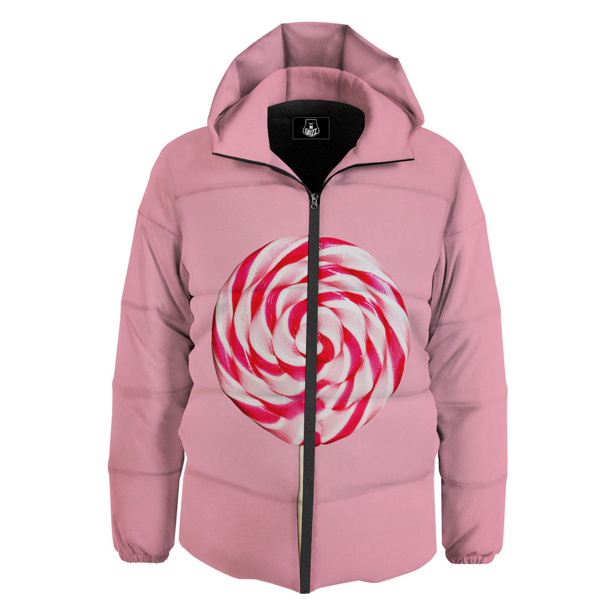Lollipop Retro Print Down Jacket-grizzshop