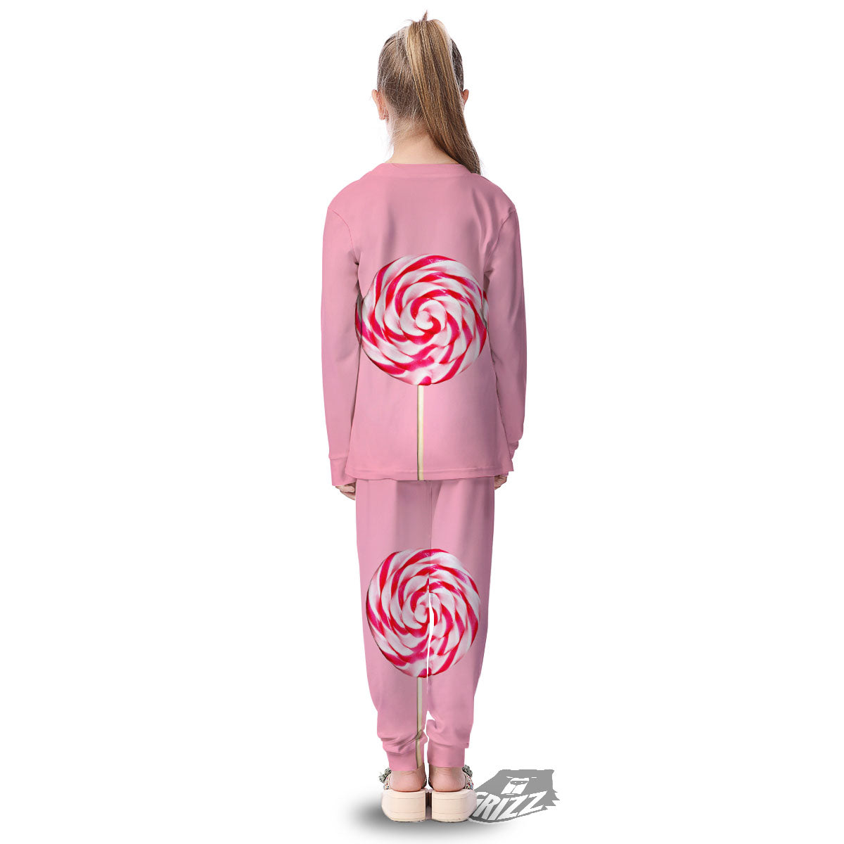 Lollipop Retro Print Kid's Pajamas-grizzshop