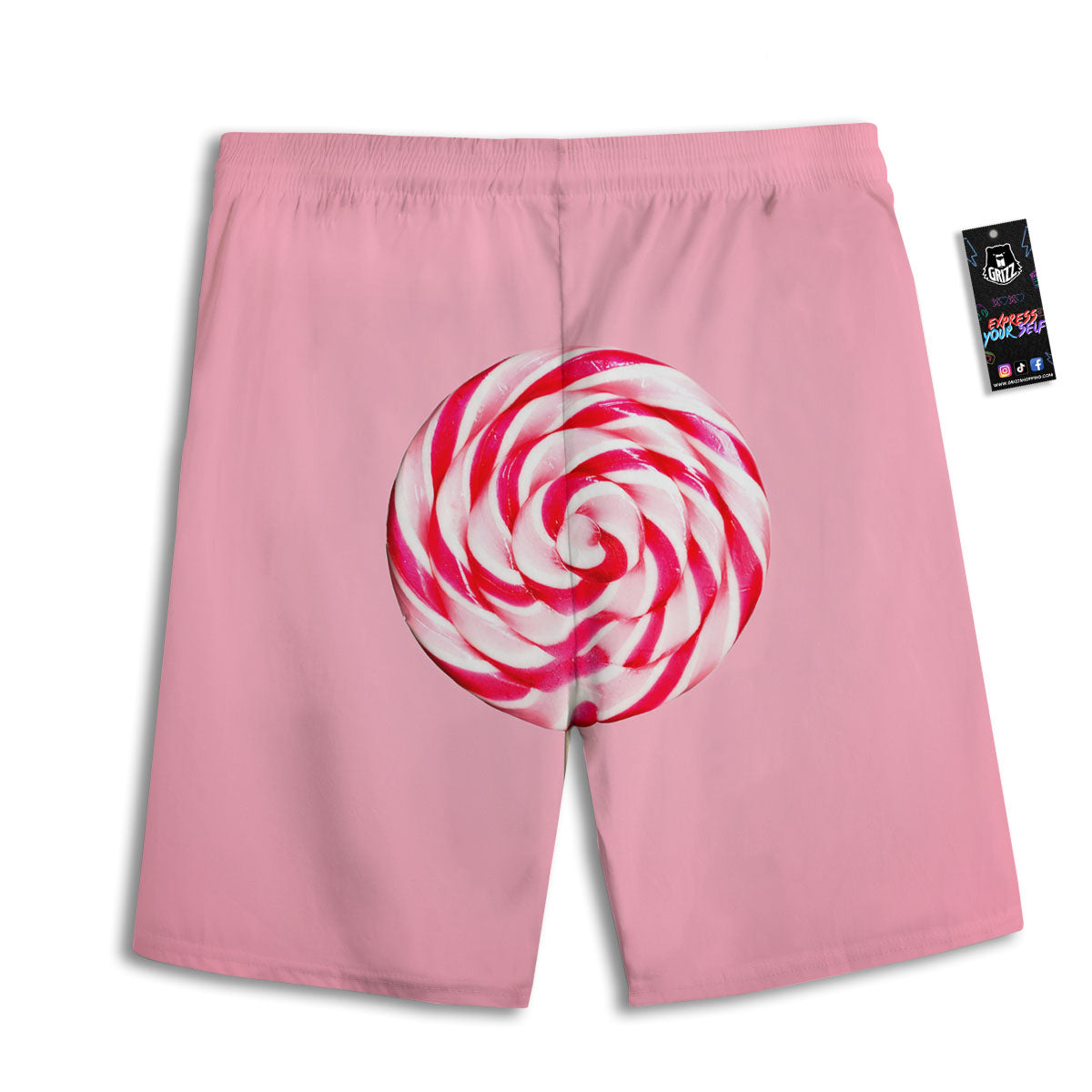 Lollipop Retro Print Men's Athletic Shorts