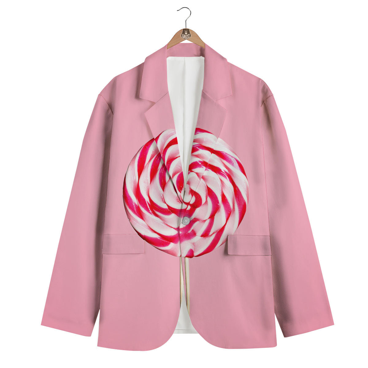 Lollipop Retro Print Men's Blazer-grizzshop