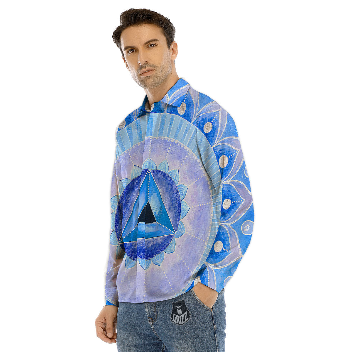 Lollipop Retro Print Men's Dress Shirts-grizzshop