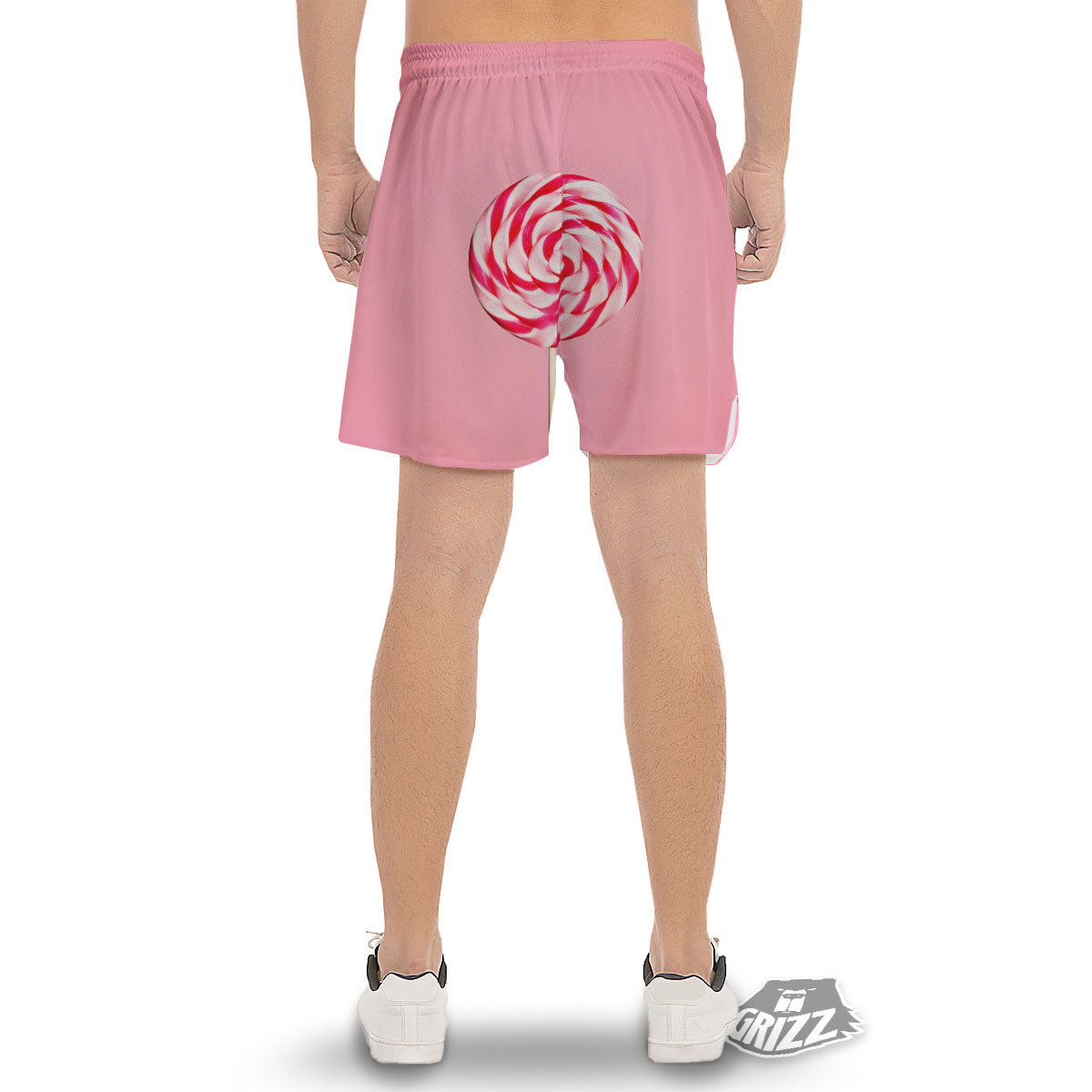 Lollipop Retro Print Men's Gym Shorts-grizzshop
