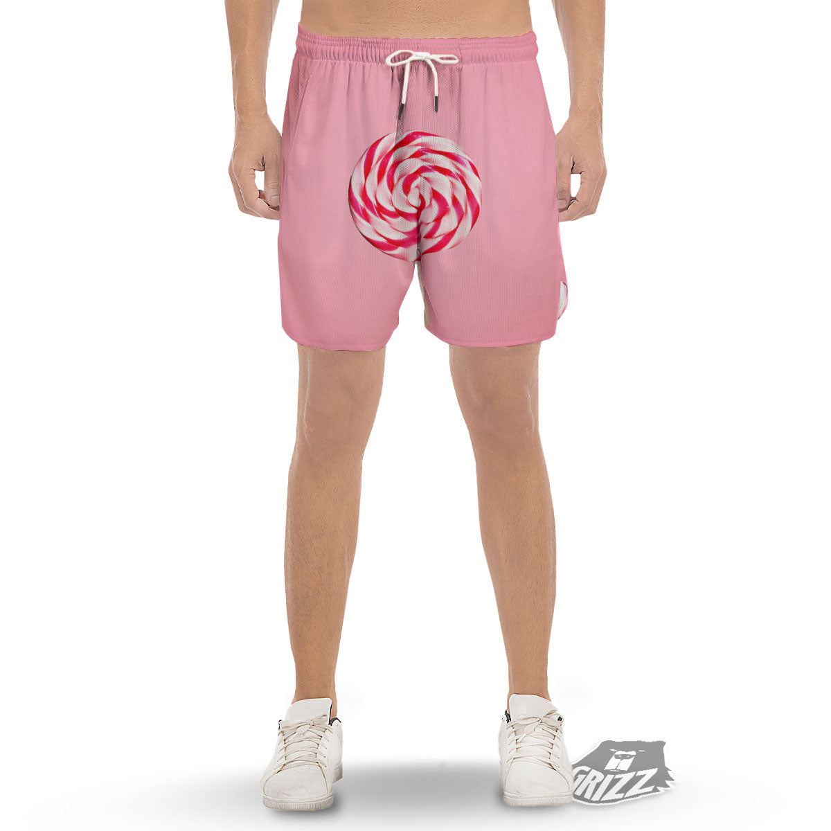 Lollipop Retro Print Men's Gym Shorts-grizzshop