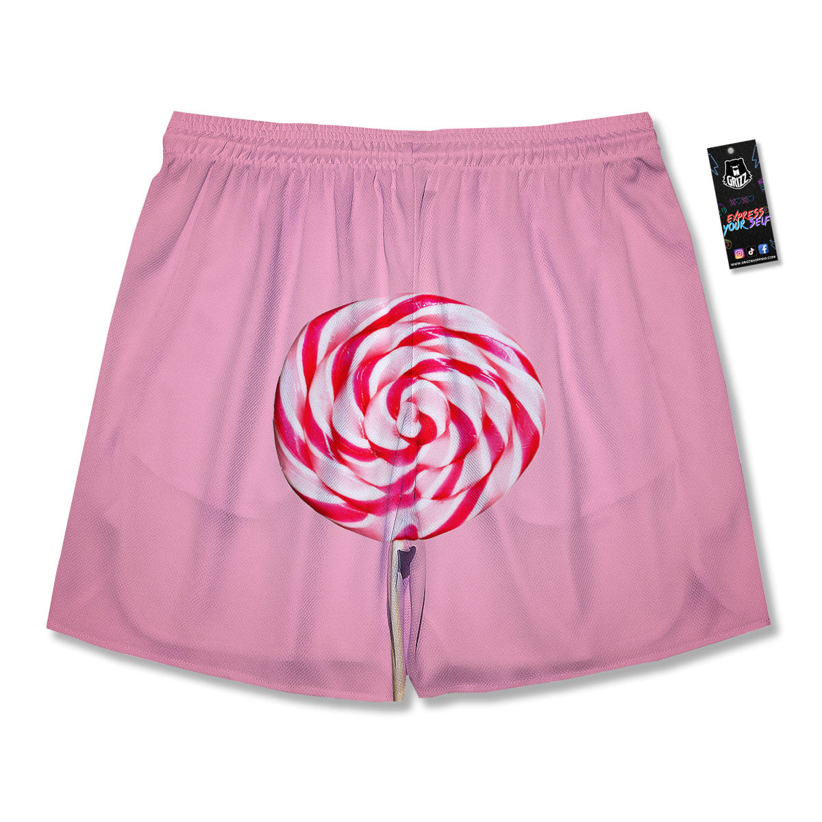 Lollipop Retro Print Men's Running Shorts-grizzshop