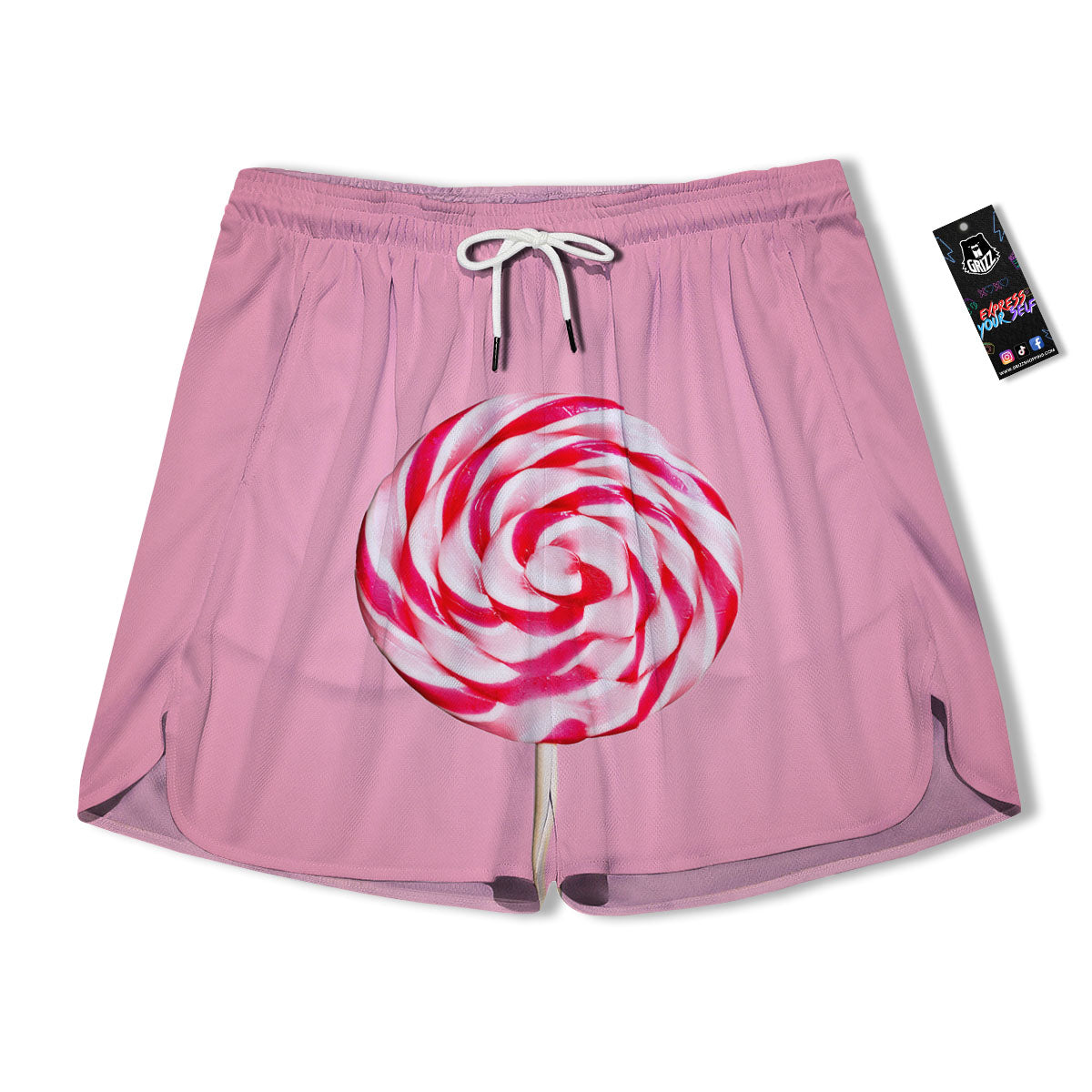 Lollipop Retro Print Men's Running Shorts-grizzshop