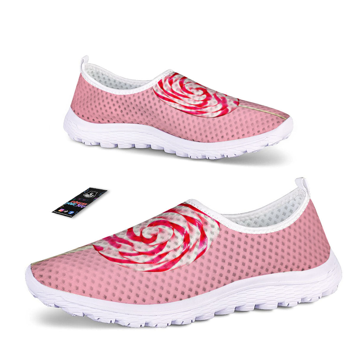 Lollipop Retro Print Nurse Shoes-grizzshop