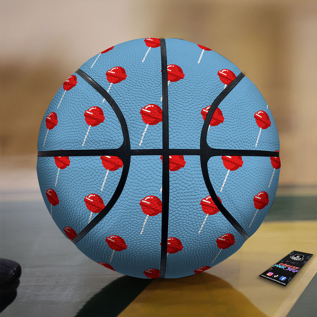 Lollipop Retro Print Pattern Basketball-grizzshop