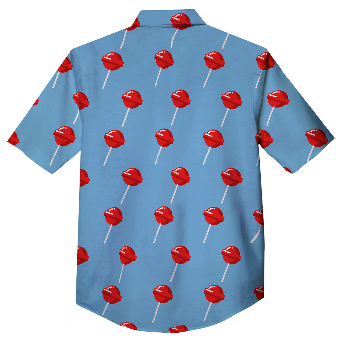 Lollipop Retro Print Pattern Button Up Shirt-grizzshop